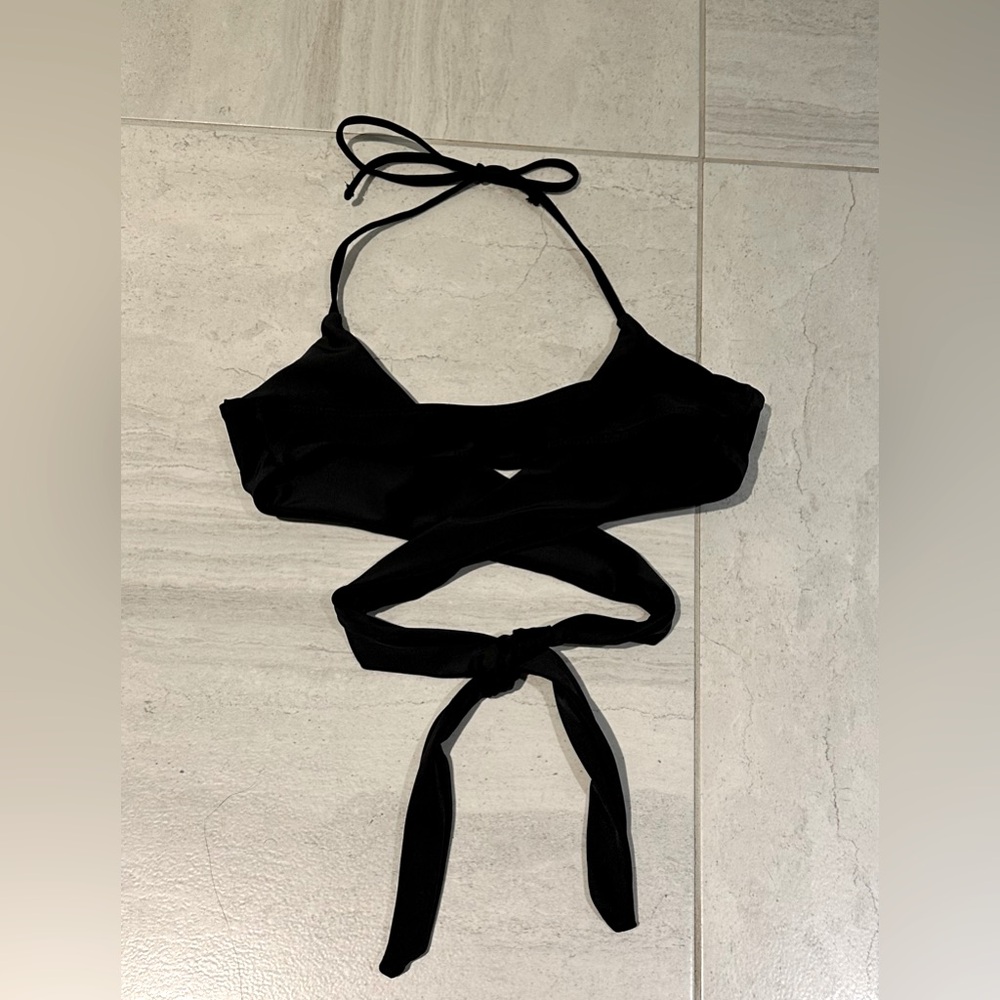 Black bikini top sz sm